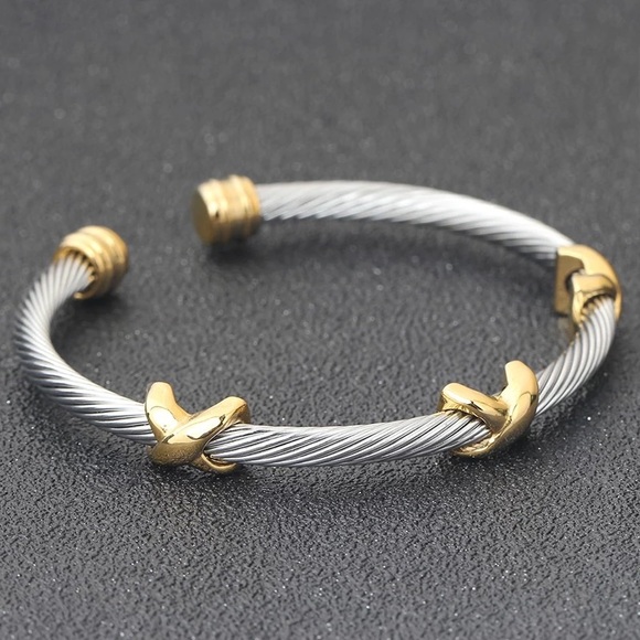 Archetype Jewlery Co Twisted Cable X Station Bracelet - Pulsera De Mujer - Picture 2 of 6